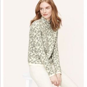 3/$25❗️LOFT Mock Neck Animal Print Sweater Top